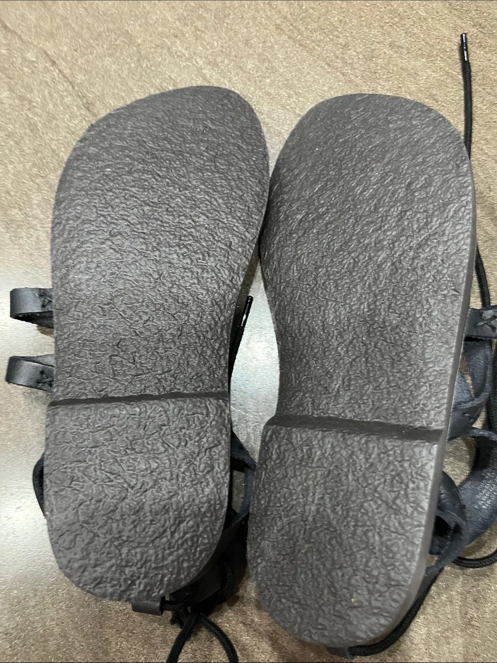Black Leather Strappy Women's Sandals, Free People